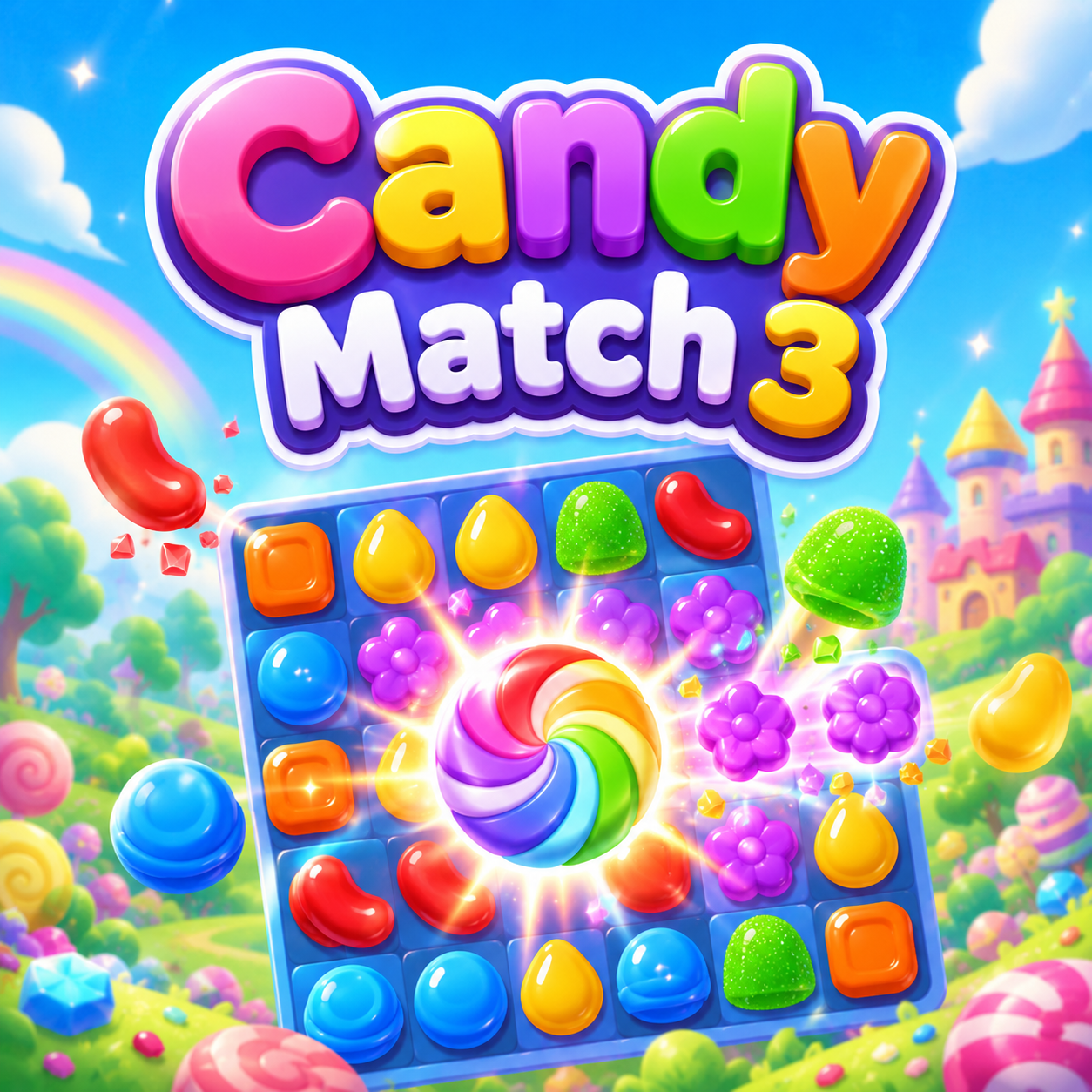 ภาพปกเกม จับคู่ลูกกวาด 3
