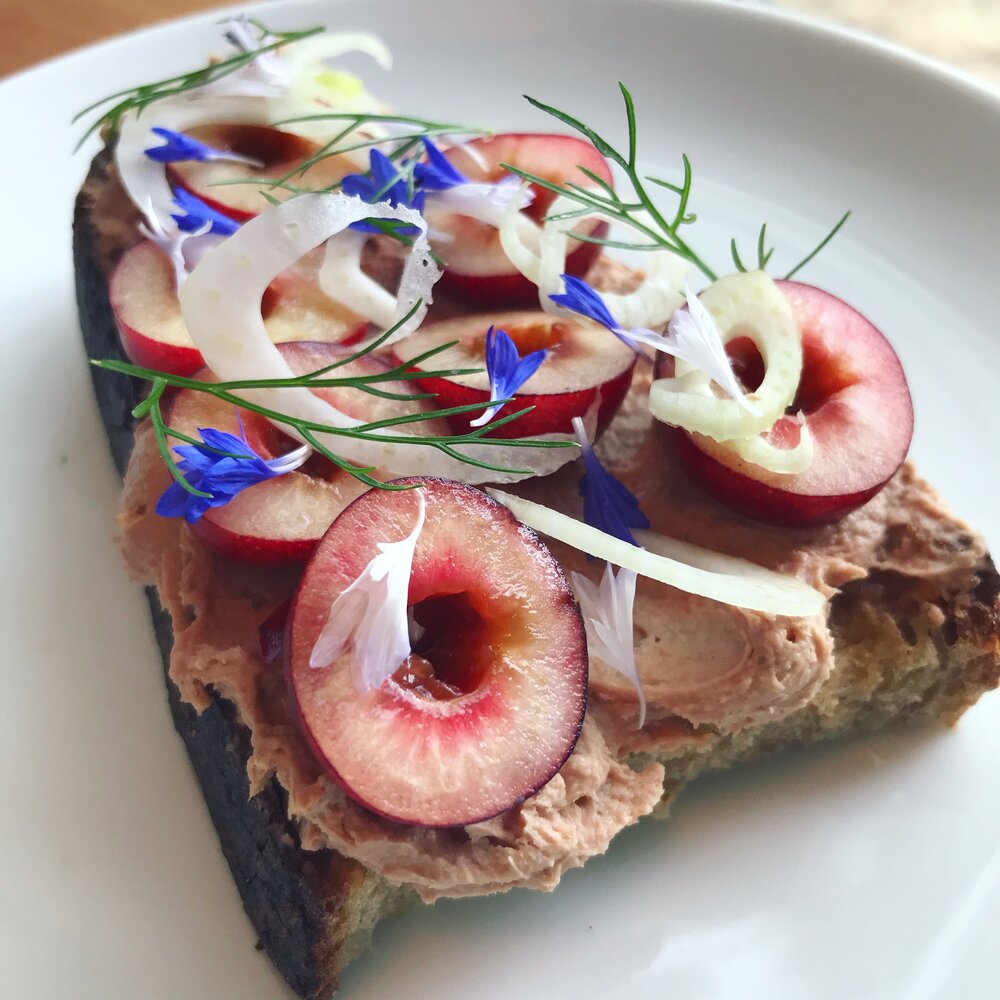 chicken liver mousse, cherries, fennel.JPG